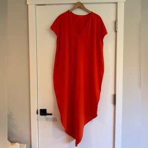 Universal Standard Aura Orange VNeck Geneva Dress Size M (18)